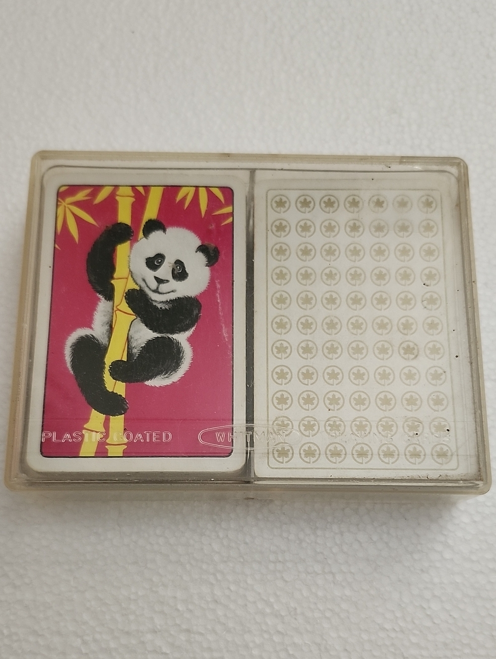 Vintage Panda & Patterned Playing Cards In Case. 2 Packs
